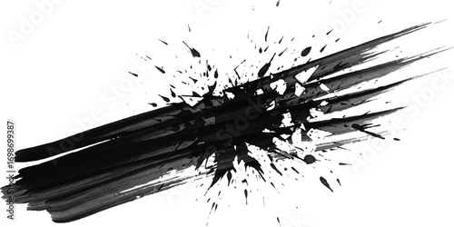 Dark storm clouds with shades of grey above a white background drawing