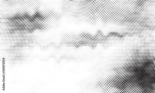 Halftone background vector, abstract backdrop design with two tone pattern and copy space for edit your content