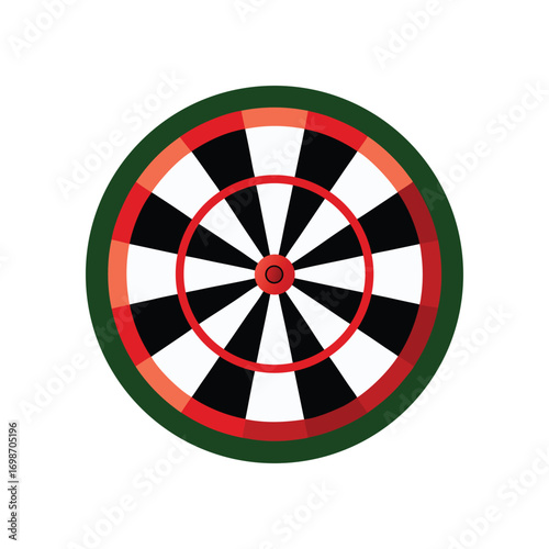 A colorful darts board vector art illustration