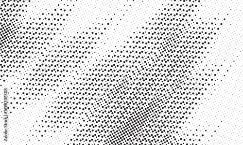 Halftone background vector, abstract backdrop design with two tone pattern and copy space for edit your content