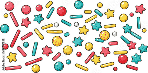 vector colorful sprinkles illustration
