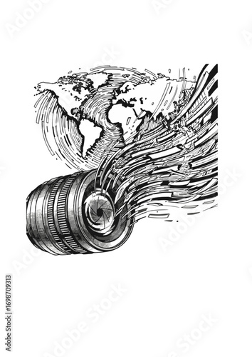 Global News Camera Sketch.ai