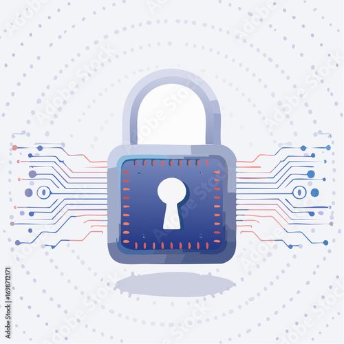 Digital Security: A Graphic Representation of Data Protection and Cyber Safeguards