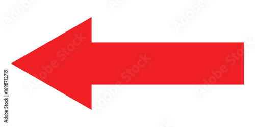 Bold pointing vector arrow icons. Isolated  red  pointing vector arrow set. Red long line arrow icon on white background.  Arrowhead long vector icons. EPS 10. 