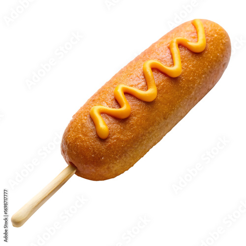 Obraz na płótnie Corn dog isolated on a transparent background