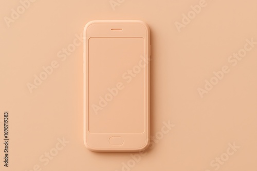 Clay-style 3D device mockup with matte pastel finish