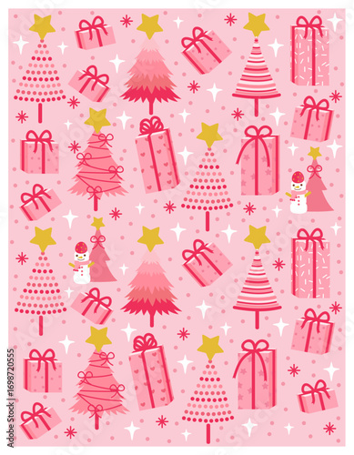 Padrão de Repetição Natal, repetições natal, fundo natal, scrapbook natal, padrão de repetição de vetor de natal, têxteis natal, papel de parede, fundo, banner natal,  natal, árvore, presente, neve