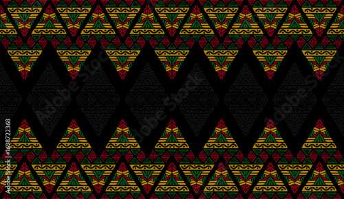 Aztec Seamless Vector Pattern Ethnic Tribal Geometric Background Design