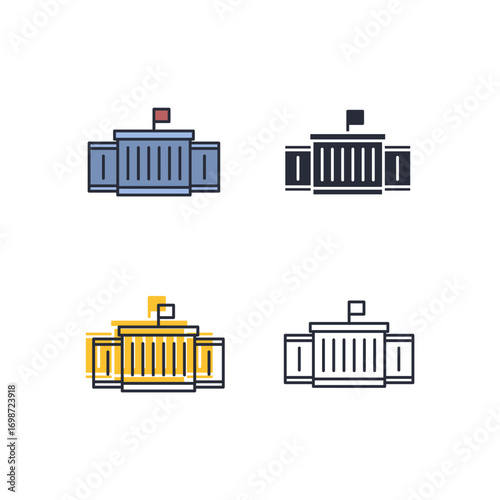 government icon. government Symbol sign for mobile concept and web design. Vector icon, Logo illustration, Vector graphics