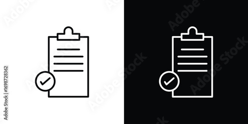 Result icons. Stroke line art icons