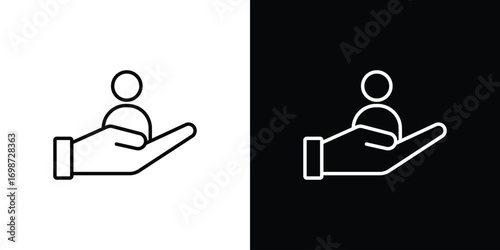 Retention icons. Stroke line art icons