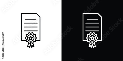 Patented icons. Stroke line art icons