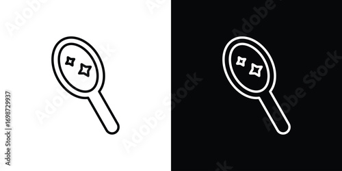 Mirror icons. Stroke line art icons