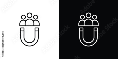 Lead generation icons. Stroke line art icons
