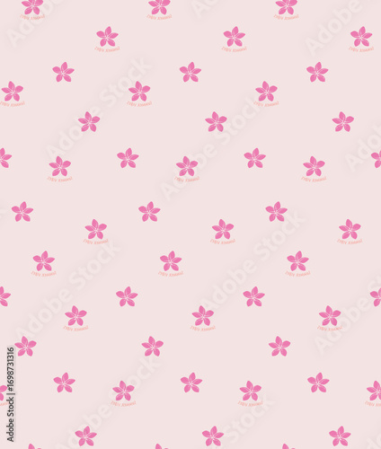 Classic Popular Flower Seamless pattern background - For easy making seamless pattern use it for filling any contours