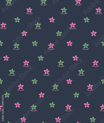 Classic Popular Flower Seamless pattern background - For easy making seamless pattern use it for filling any contours