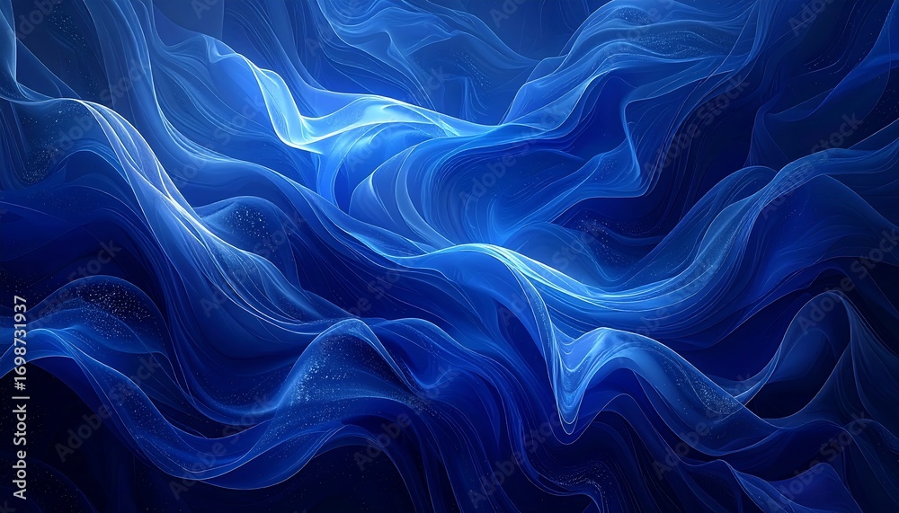 Obraz premium Abstract flowing blue drapery