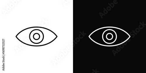 Eye icons. Stroke line art icons