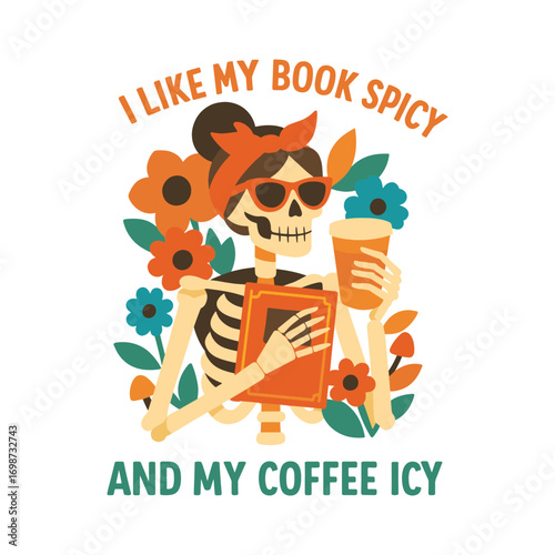 I Like My Book Skeleton