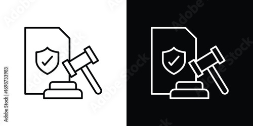 Code of conduct icons. Stroke line art icons