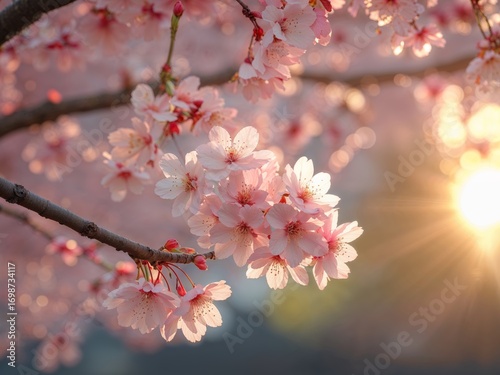Sunrise Cherry Blossoms: A Gentle Awakening
