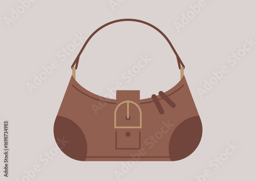 This fashionable Y2K bag features rich browns and distinct shapes that reflect a nostalgic yet modern approach, Ideal for adding flair to any outfit or occasion.