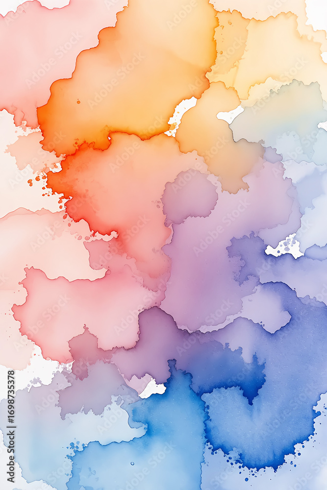 Obraz premium beautiful-watercolor-wash-background-soft-pastel-colors-artistic-abstract-high-resolution
