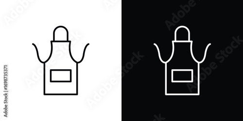 Apron icons. Stroke line art icons