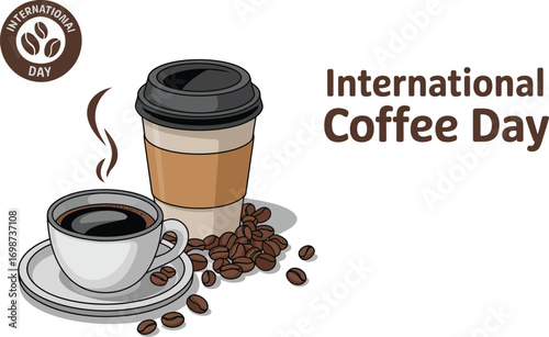 Celebrate International Coffee Day with a steaming cup and takeaway drink