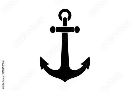 Classic maritime anchor symbol for nautical themes and marine design projects vector