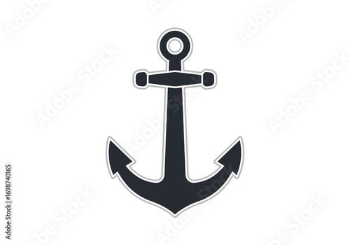 Classic nautical anchor symbol maritime emblem for sailing and seafaring adventures vector