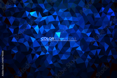 Abstract geometric background with a low poly crystal mosaic pattern, Colorful modern background