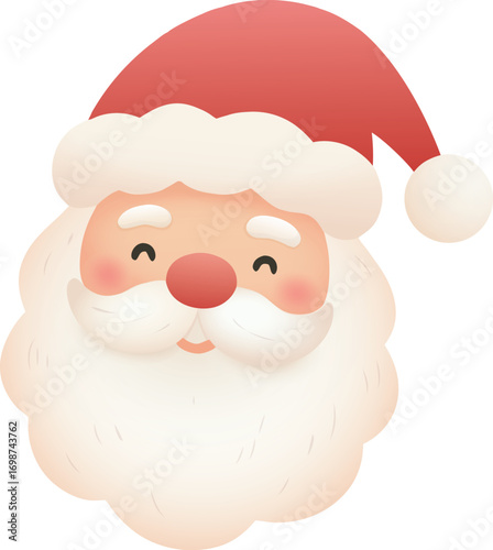 Sant claus smiling face illustration