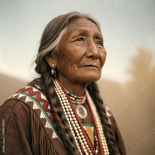 portrait of a senior Native American Indian