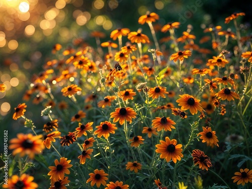 Golden Hour Black-Eyed Susans: A Field of Blooms