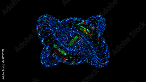 3d colorful torus. Computer generated