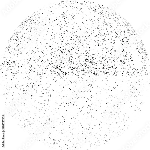 Sprayed black half circle form .Graffiti art design . Noise dispersion circle . Spray effect .Grunge texture . Distressed element .vector 