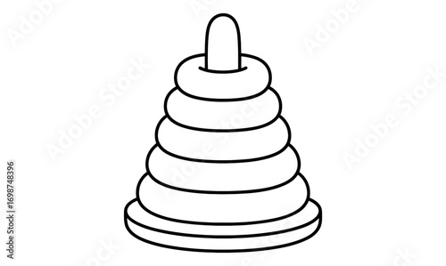 Outline of classic stacking toy for early childhood education resources