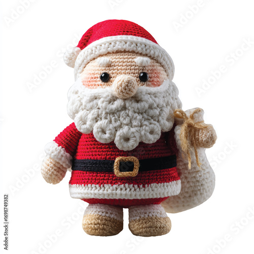 Handmade Crochet Santa Claus Doll Adorable Christmas Decoration Perfect for Holiday Season Gifts and Festive Celebrations