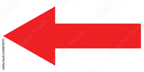 Long arrow vector. Long arrow icon. Vector of trendy long arrow pointing right in flat style. Horizontal long arrow. Left direction arrow icon. 