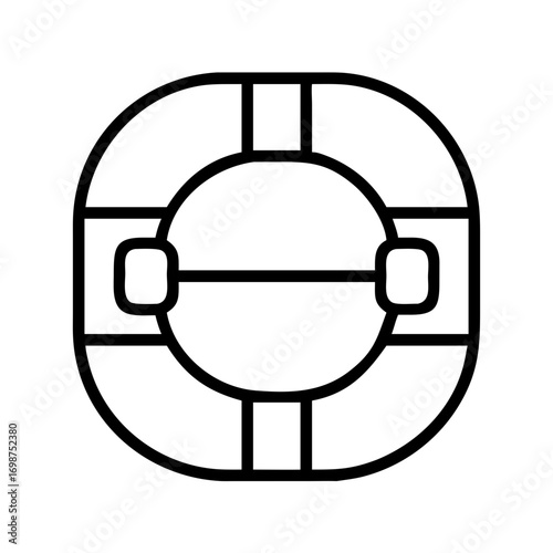 Vector illustration of life buoy lifeguard safety equipment for water rescue and swimming pool help