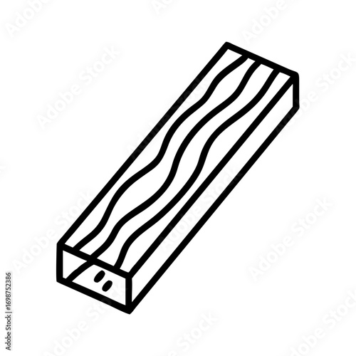 Wood plank vector illustration for construction lumber material design element icon drawing art