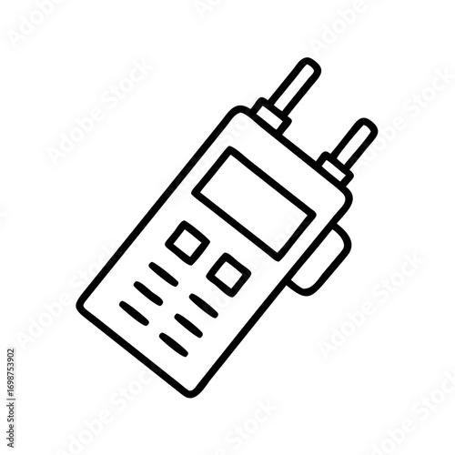 Walkie talkie vector illustration portable radio transceiver communication device two way radio icon
