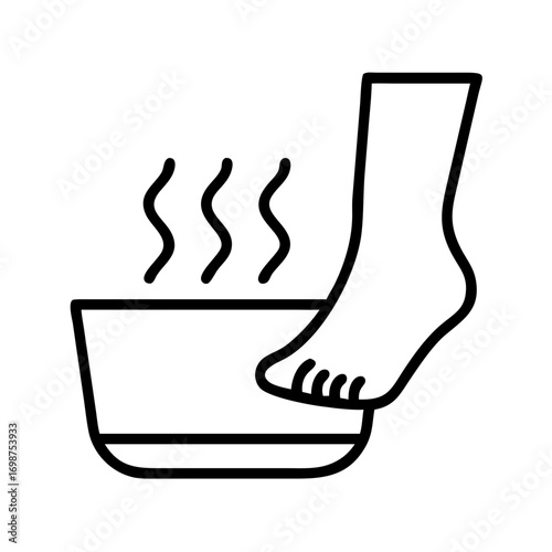 Foot soak spa treatment for relaxation and wellness at home or salon pedicure foot care routine