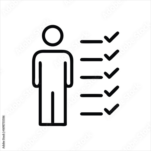 Minimalist stylized person icon vector graphic scalable eps illustration for general use.eps