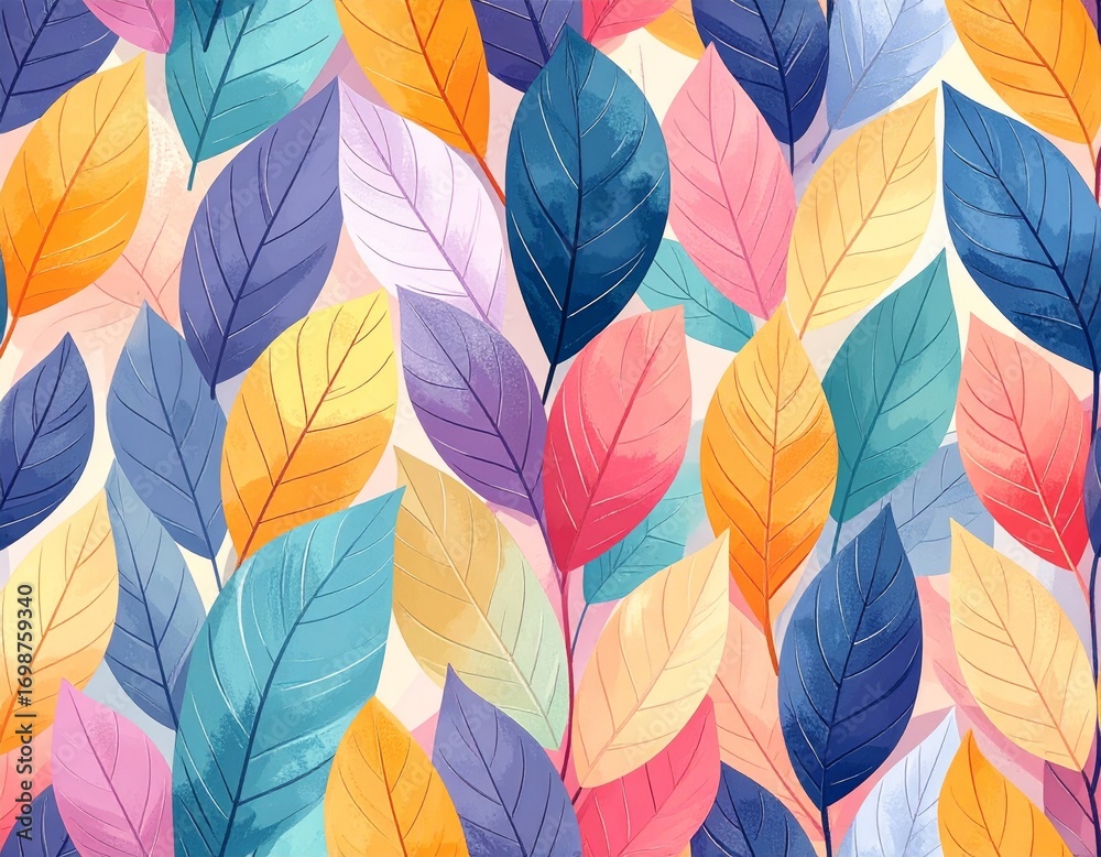 Obraz premium abstract design with colorful patterns on nature leaf