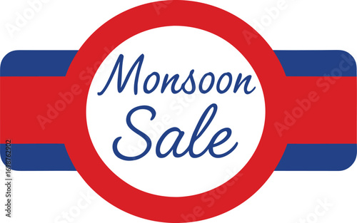 Navy blue monsoon sale typography stands out on a white transparent background