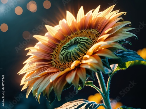 Sunlit Sunflower: A Golden Hour Bloom