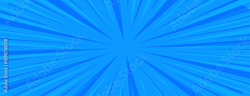 Vibrant blue radial burst background with radiating lines