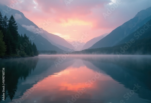 Serene Lake Reflections Tranquil Sunrise Nature Reflection Scenic Serenity Calm Water Landscape